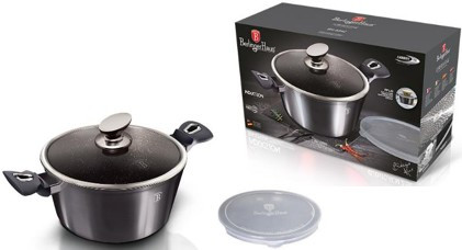 Berlinger Haus Carbon Pro Collection magas lábas márvány bevonattal, kétféle fedővel  28 cm  BH-6894 