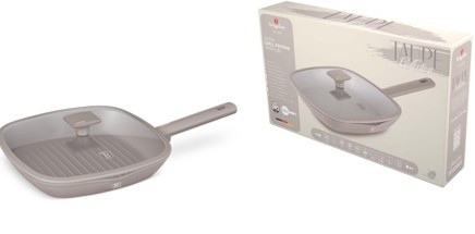 Berlinger Haus Taupe Collection Grill serpenyő fedővel  28 cm BH-8097 