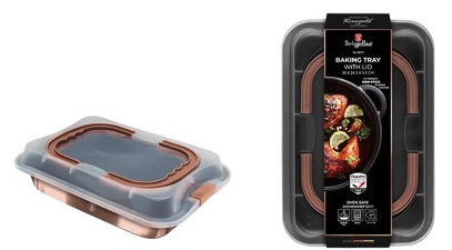 Berlinger Haus Rose Gold Line Collection Tepsi fedővel BH-8673 