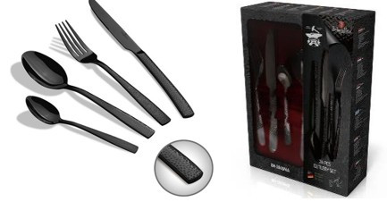 Berlinger Haus Matte Black 24 részes evőeszköz készlet BH-3081 
