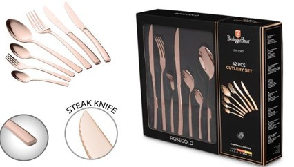 Berlinger Haus Rosegold Collection 42 részes evőeszközkészlet BH-3087 
