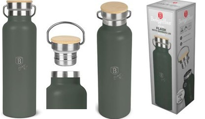 Berlinger Haus Matte Green Collection Kulacs bambusz kupakkal 0,6 L BH-7219