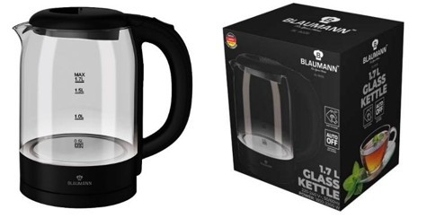 Berlinger Haus Vízforraló Üveg Black Silve BL-9006 
