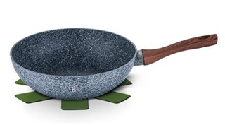 Berlinger Haus Forest Line wok kő hatású márvány bevonattal, fa mintázatú nyéllel BH-1204N