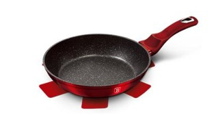 Serpenyő márvány bevonattal, metál külső bevonattal, 20 cm burgundy BH-1251
