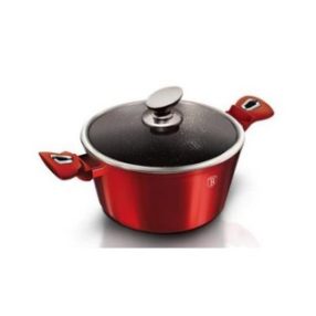   Berlinger Haus Metallic Burgundy Line magas lábas márvány bevonattal, fedővel, 20 cm BH-1257N