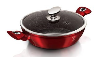  Berlinger Haus Burgundy Alacsony Lábas Fedővel 28 Cm BH-1263N