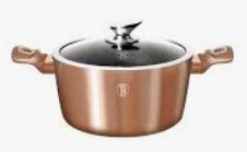 Berlinger Haus Metallic Line magas lábas márvány bevonattal, fedővel  20 cm BH-1514N