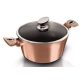 Berlinger Haus Metallic Rosegold Line magas lábas márvány bevonattal, fedővel, 28 cm BH-1516N