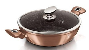Berlinger Haus Metallic Rosegold Line lábas márvány bevonattal, fedővel, 28 cm BH-1519N