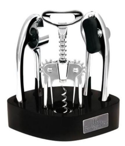 Berlinger Haus Black Silver Collection 4 részes  konyhai eszközök tartóval BH-1969 