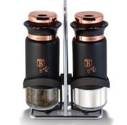 Berlinger Haus Black Rose Collection só- és borsszóró készlet állvánnyal, fekete rosegold BH-1994