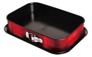 Berlinger Haus Metallic Burgundy Line kapcsos szögletes tortaforma titán bevonattal, alátéttel BH-1545