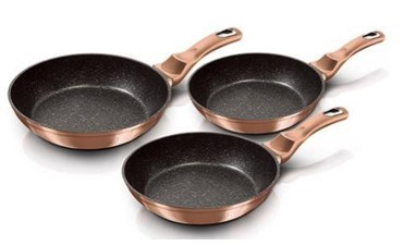 Berlinger Haus Rose Gold Line Collection 3 részes serpenyőkészlet BH-1278N