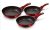 Berlinger Haus Metallic Line Burgundy Collection három  részes serpenyő szett BH-1288 NF
