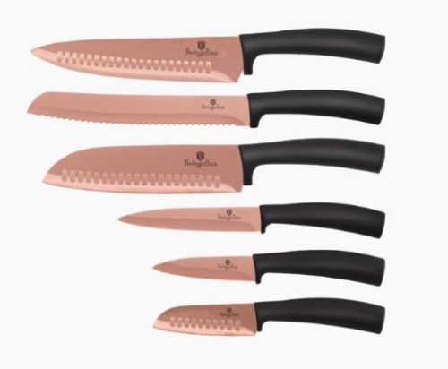 Berlinger Haus 6 db-os rozsdamentes acél késkészlet titán bevonattal, fekete rosegold BH-2611