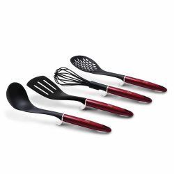  Berlinger Haus Metallic Line 4 részes nylon konyhai eszköz készlet, burgundy fekete BH-6235