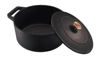Berlinger Haus Black Rose Collection öntöttvas magas lábas fedővel, 24 cm BH-6492