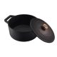 Berlinger Haus Black Rose Collection öntöttvas magas lábas fedővel, 24 cm BH-6492