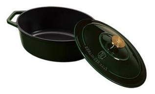 Berlinger Haus Emerald Collection öntöttvas ovális sütőedény fedővel  30 cm BH-6505
