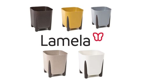 Lamela Frida szögletes műanyag virágtartó betéttel 29 cm