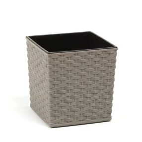   Lamela Juka Eco Rattan hatású  Virágtartó Kaspó  19x19 cm 826