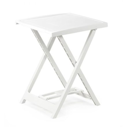 Arno műanyag összecsukható kerti asztal fehér 50 x 50 cm