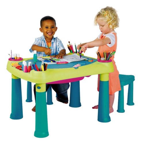  Kreatív asztal gyerekeknek Creative play table + 2 stools