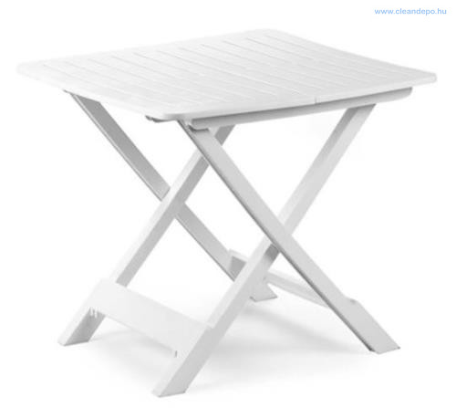 Progarden Tevere műanyag kerti asztal fehér összecsukható