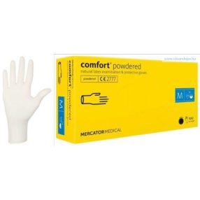 Comfort latex púderes kesztyű 100 db-os