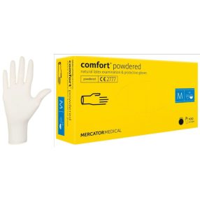 Comfort latex púderes kesztyű 100 db-os
