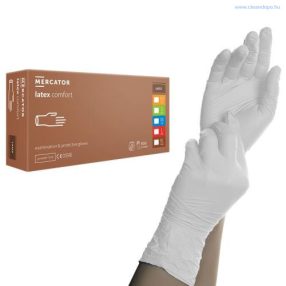   Latex vizsgálókesztyű Mercator Comfort Púdermentes 100 db