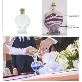 Palack Szív T + Dugó. 0,2L.