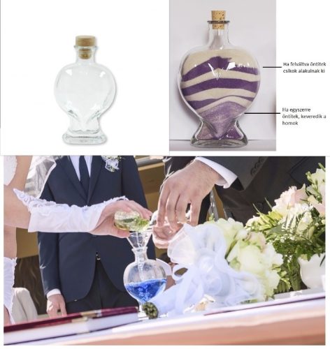 Palack Szív T + Dugó. 0,2L.