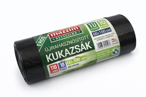 Újrahasznosított kukazsák 135 L erős 10 db/tekercs