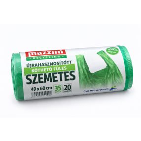   Újrahasznosított köthetőfüles kukazsák 35 L 20 db/tekercs