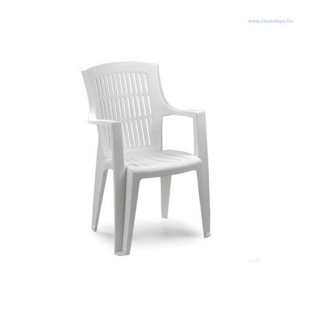 Progarden arpa karfás szék fehér színben