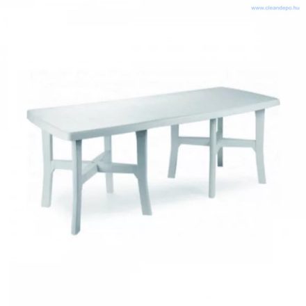 Progarden Trio plus műanyag kerti asztal fehér 240x100x72cm