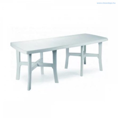 Progarden Trio plus műanyag kerti asztal fehér 240x100x72cm