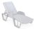Pool műrattan napozóágy fehér 