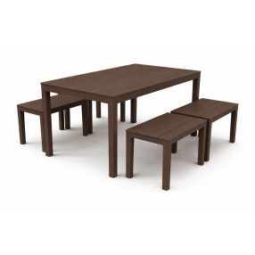 Samoa szett kerti bútor garnitúra barna színben 