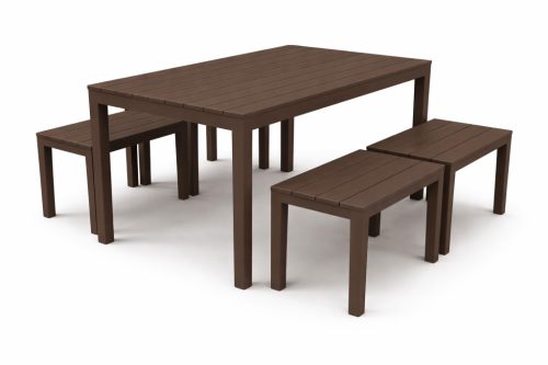 Samoa szett kerti bútor garnitúra barna színben 