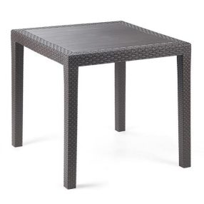 King asztal rattan hatású antracit 79x79x72 cm