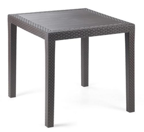 King asztal rattan hatású antracit 79x79x72 cm