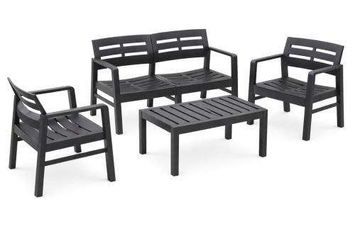 Java kerti bútor szett antracit 