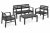 Java kerti bútor szett antracit 