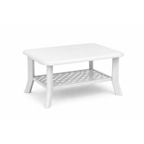 Niso kerti asztal fehér 90 x 60 x 46 cm 