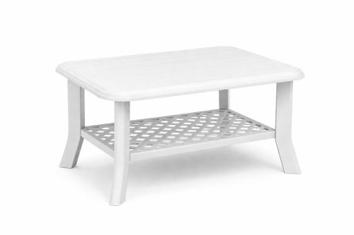 Niso kerti asztal fehér 90 x 60 x 46 cm 