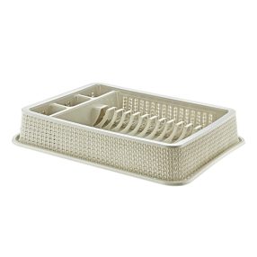   Rattan hatású Edényszárító tálcával T042 500 x 415 x 90 mm