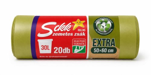 Szemeteszsák 30 l extra – 20 db/tekercs